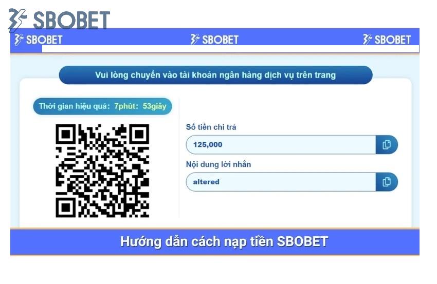 Các bước nạp tiền Sbobet qua quét mã QR Cac buoc nap tien Sbobet qua quet ma QR