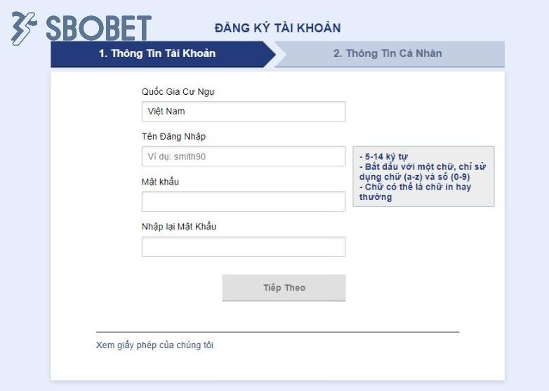 Cách tạo tài khoản Sbobet trên di động Cach tao tai khoan Sbobet tren di dong